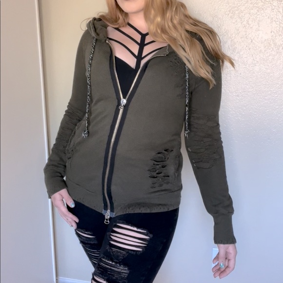 NSF Distressed Hoodie - Picture 3 of 11